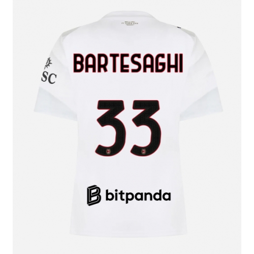 AC Milan Davide Bartesaghi #33 Maglia Gara Trasferta Repliche 2026-27 Donna Maniche Corte AC Milan Davide Bartesaghi #33 Maglia Gara Trasferta Repliche 2026-27 Donna Maniche Corte